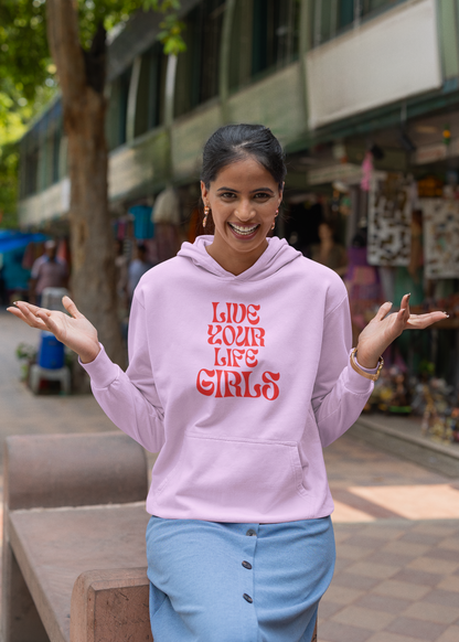 LOVE LIFE, WINTER HOODIE/FLEECE FOR GIRLS & WOMEN.